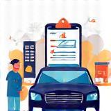 Image representing routine car maintenance with a checklist